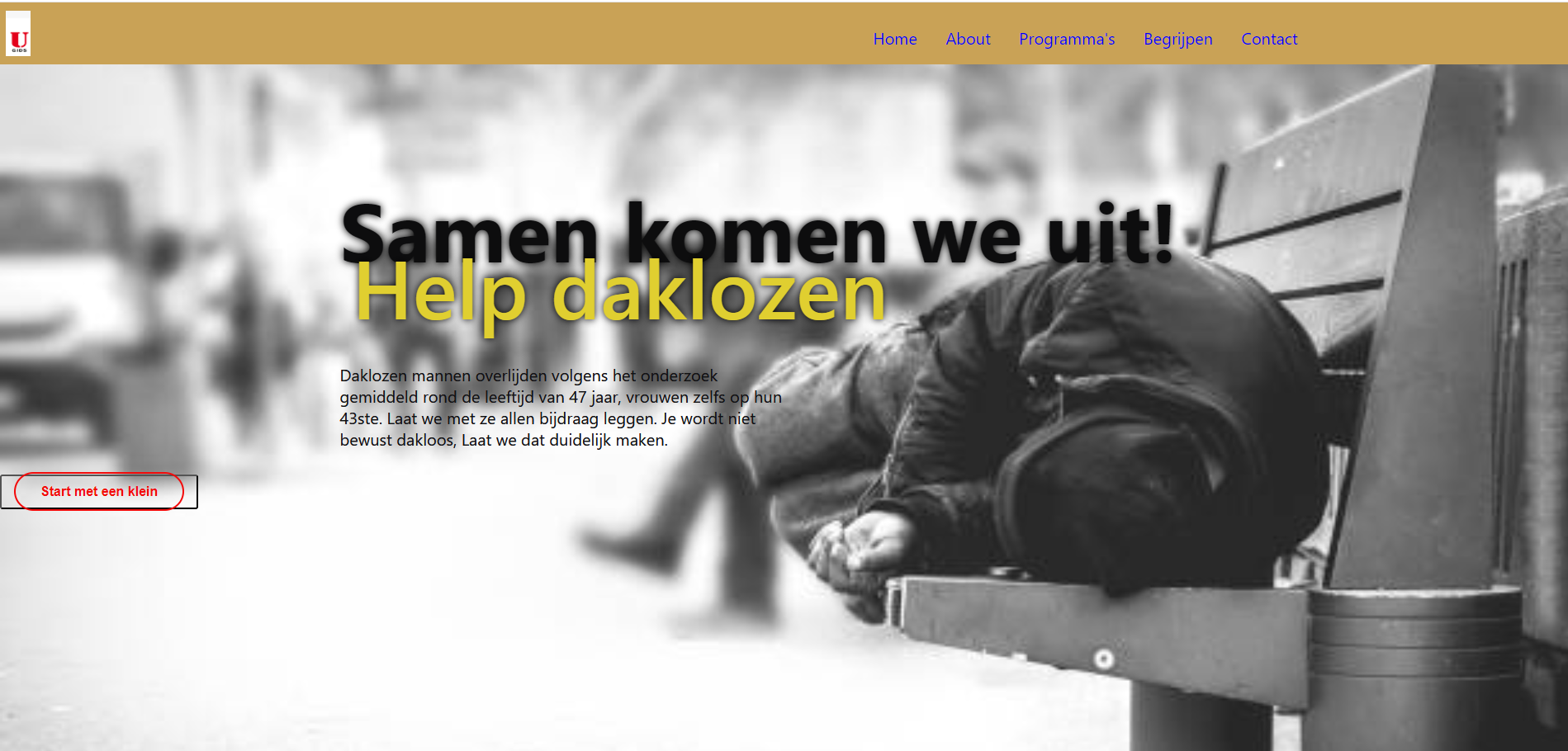 Screenshot Goede Doel App